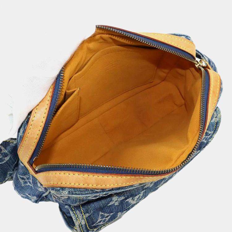 Pre Owned Louis Vuitton Monogram Denim Bum Bag Waist Pouch/Body Bag Blue