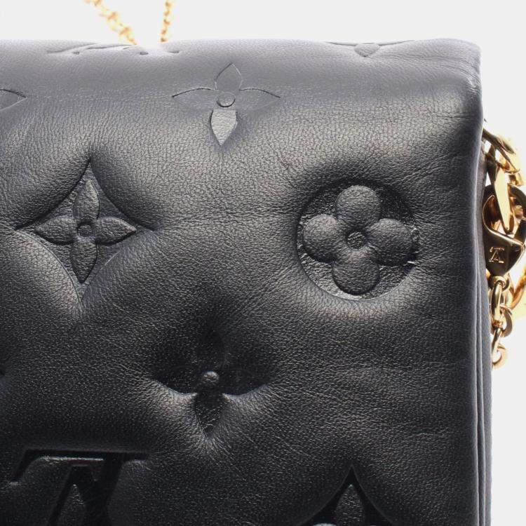 Pre Owned Louis Vuitton Coussin Belt Bag Handbag Leather Black