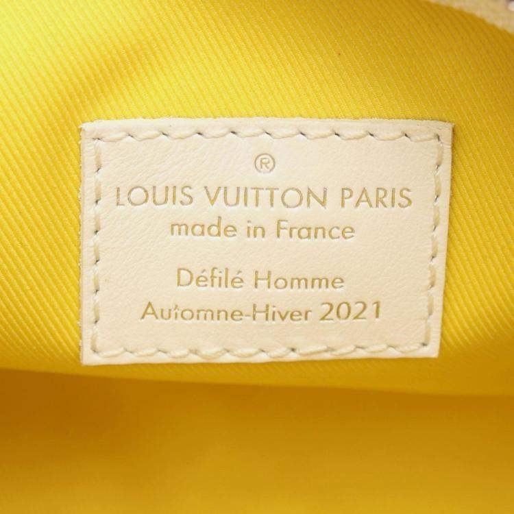 Pre Owned Louis Vuitton Keepall Xs Everyday Lv Handbag Leather Yellow White
