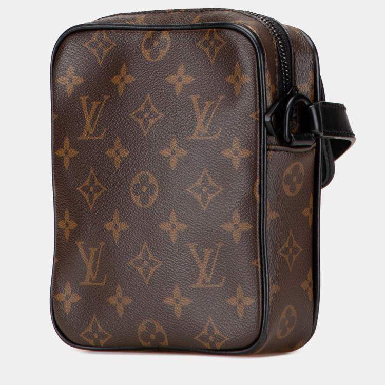 Pre Owned Louis Vuitton Black/Brown Monogram Macassar Christopher Wearable