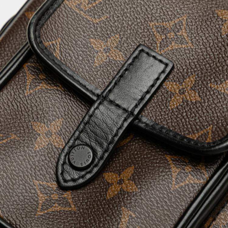 Pre Owned Louis Vuitton Black/Brown Monogram Macassar Christopher Wearable