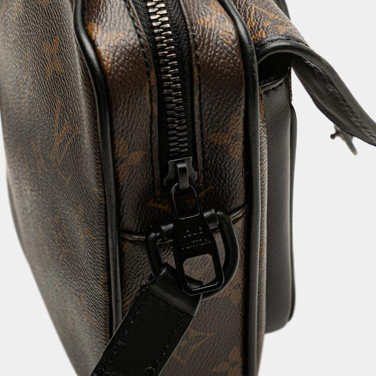 Pre Owned Louis Vuitton Black/Brown Monogram Macassar Christopher Wearable