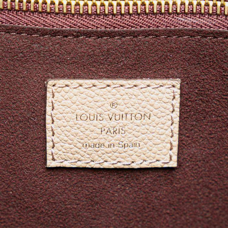 Pre Owned Louis Vuitton Beige Monogram Giant Empreinte Neverfull MM