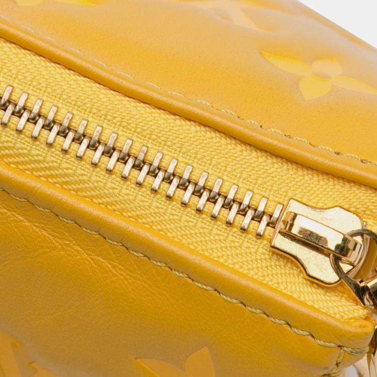 Pre Owned Louis Vuitton Yellow Monogram Coussin PM