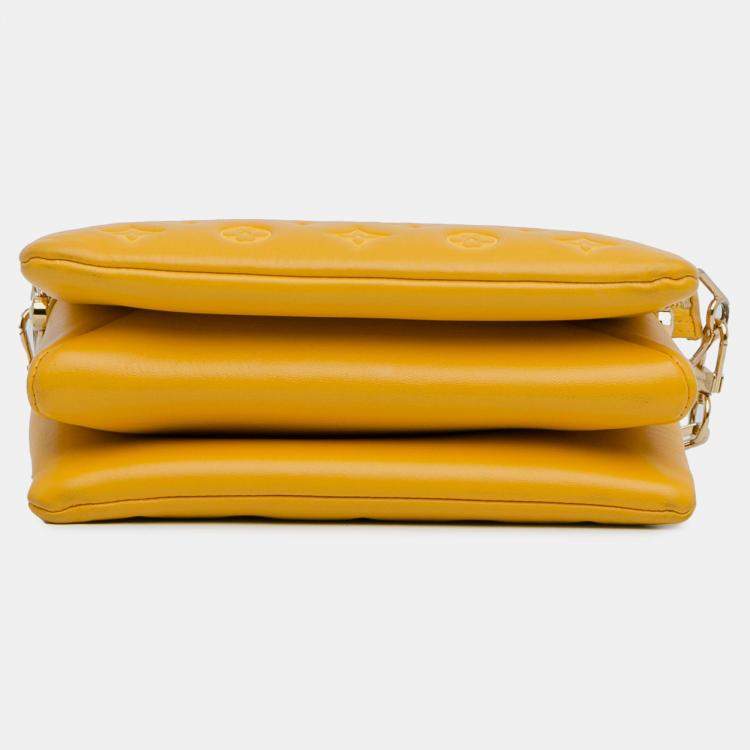 Pre Owned Louis Vuitton Yellow Monogram Coussin PM