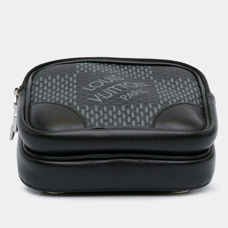 Pre Owned Louis Vuitton Black Damier Graphite 3D Amazone Sling Bag