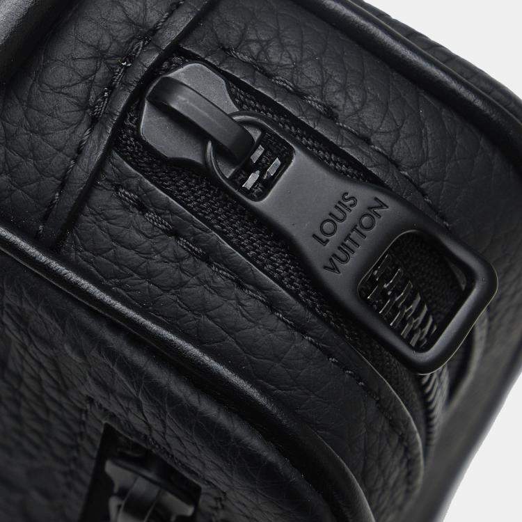 Pre Owned Louis Vuitton Black Monogram Taurillon Pochette Volga