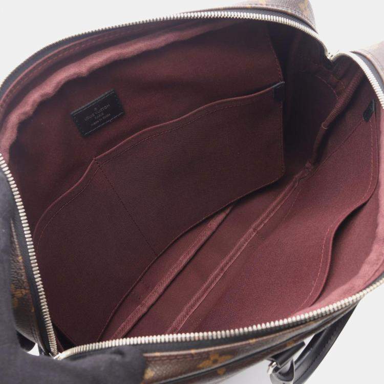 Pre Owned Louis Vuitton Porte Documents Voyage Brown Monogram Coated Canvas Briefcase Bag