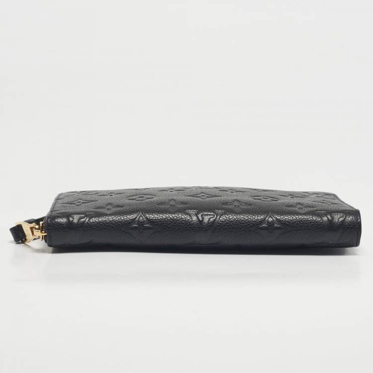 Pre Owned Louis Vuitton Blue Infini Monogram Empreinte Leather Zippy Wallet