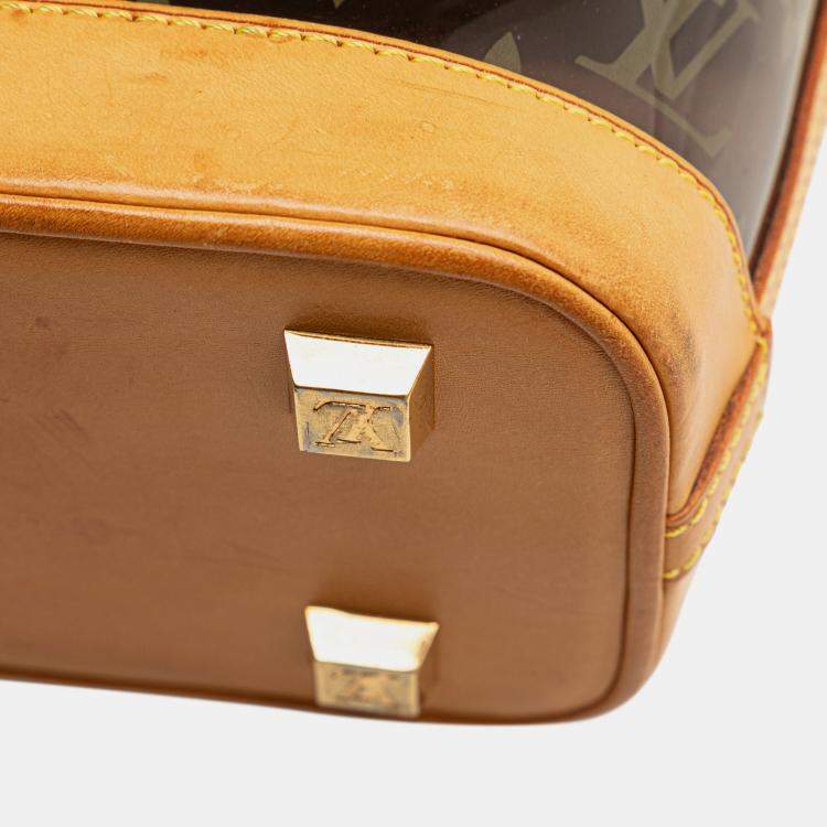 Pre Owned Louis Vuitton Brown Monogram Cabas Sac Ambre PM