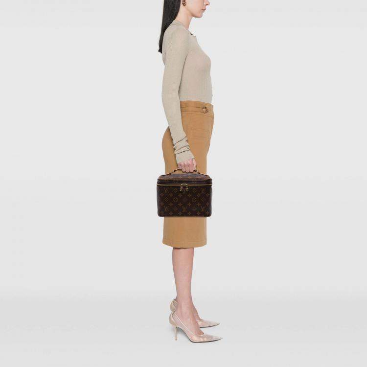 Pre Owned Louis Vuitton Brown Monogram Nice BB Vanity Case
