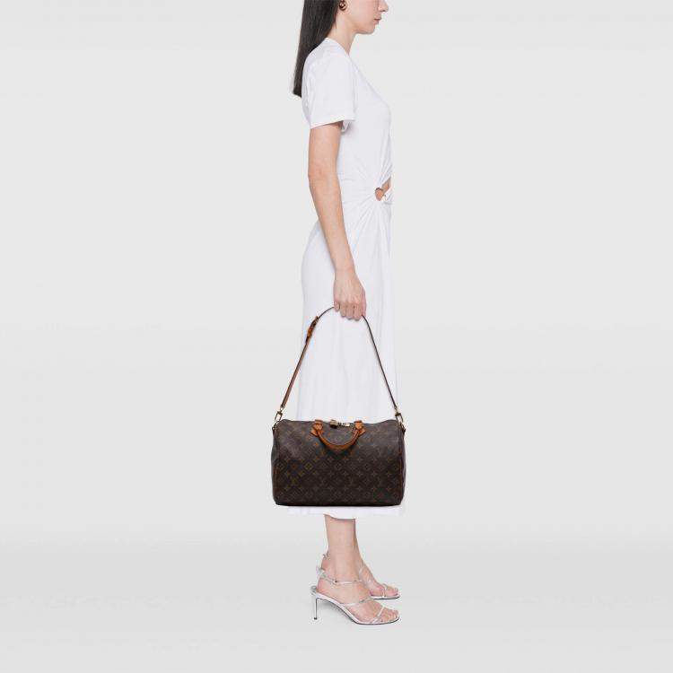 مملوكة مسبقًا Louis Vuitton Brown Monogram Speedy Bandouliere 35