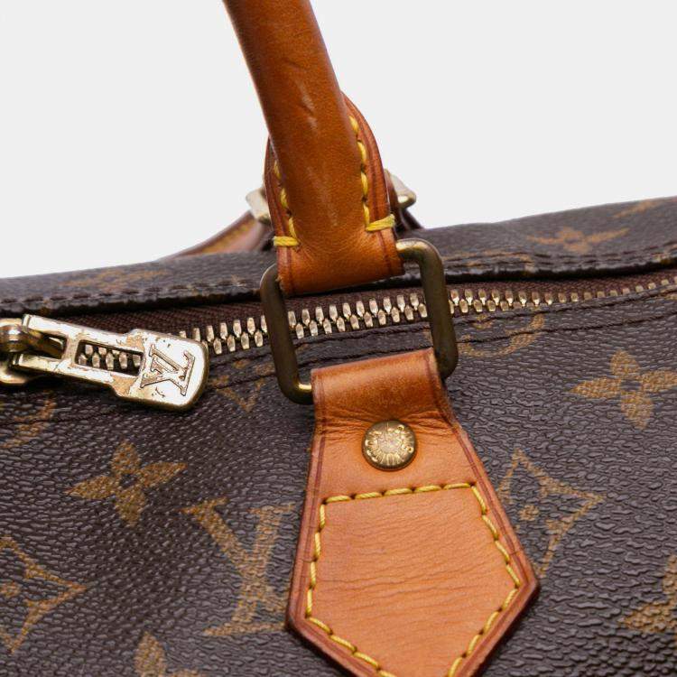 مملوكة مسبقًا Louis Vuitton Brown Monogram Speedy Bandouliere 35