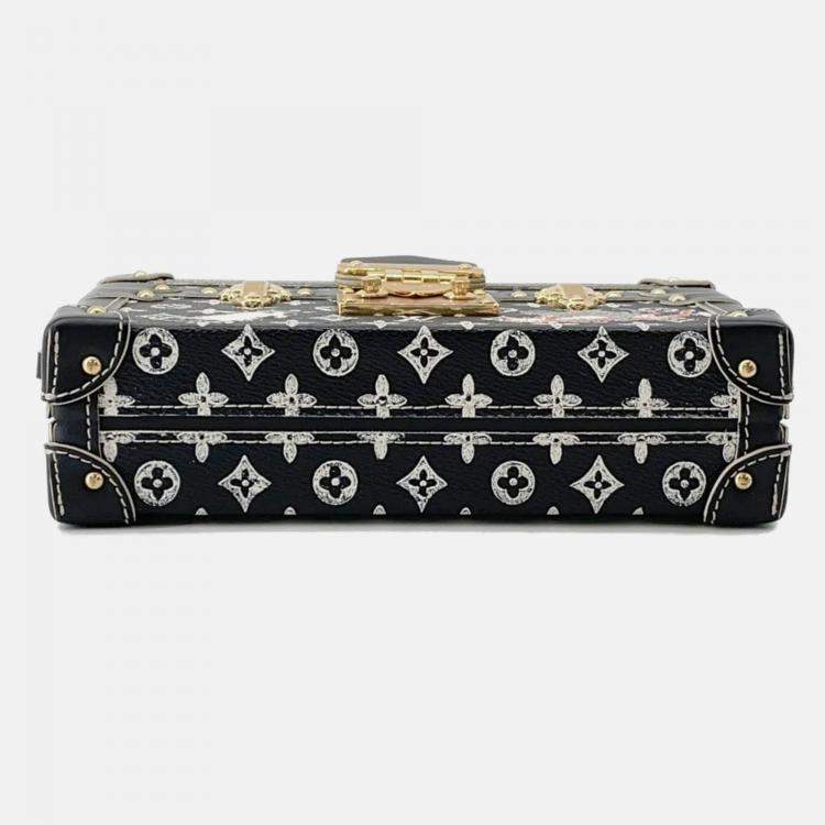 Pre Owned Louis Vuitton Monogram Catogram Petite Malle Noir Monogram