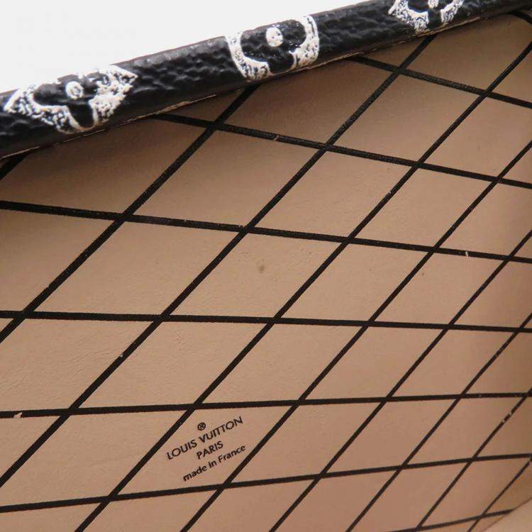 Pre Owned Louis Vuitton Monogram Catogram Petite Malle Noir Monogram