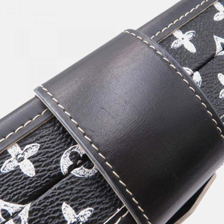 Pre Owned Louis Vuitton Monogram Catogram Petite Malle Noir Monogram