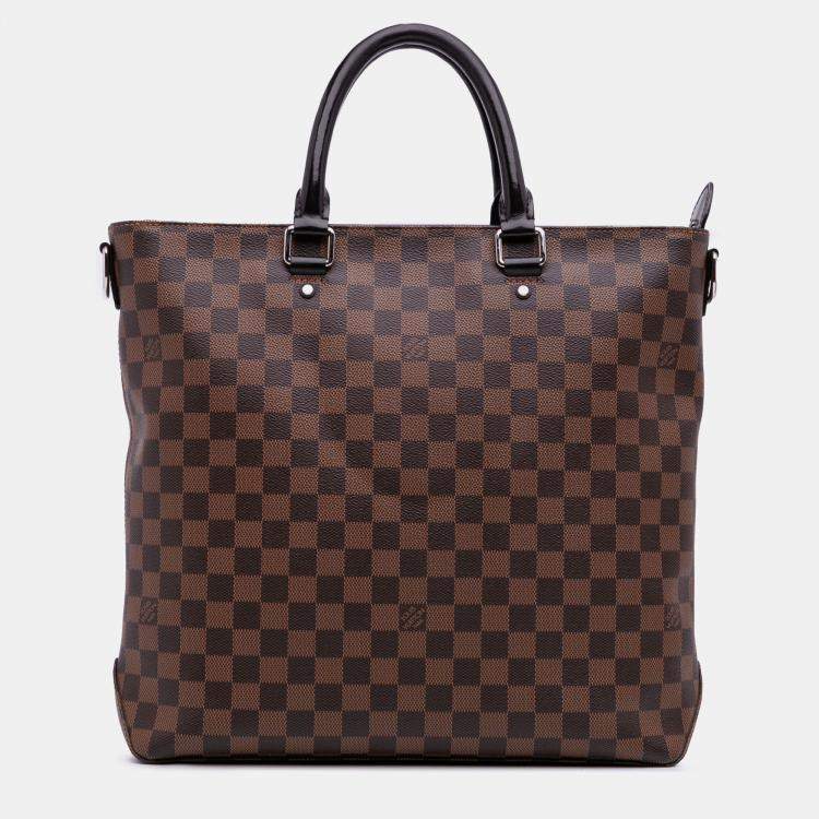 Pre Owned Louis Vuitton Brown Damier Ebene Jake Tote