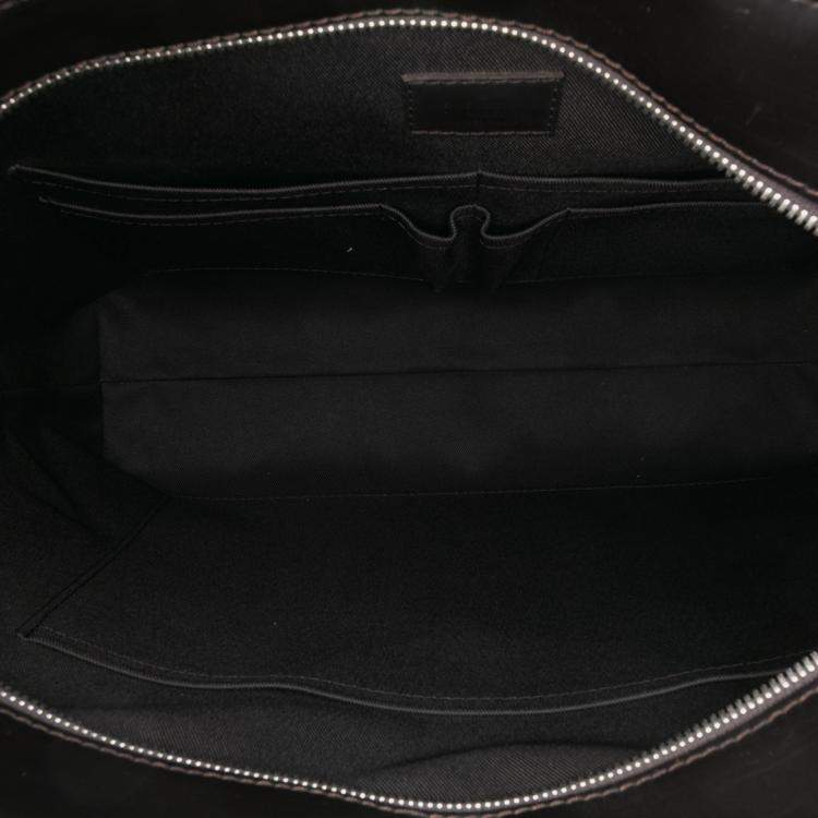 Pre Owned Louis Vuitton Brown Damier Ebene Jake Tote