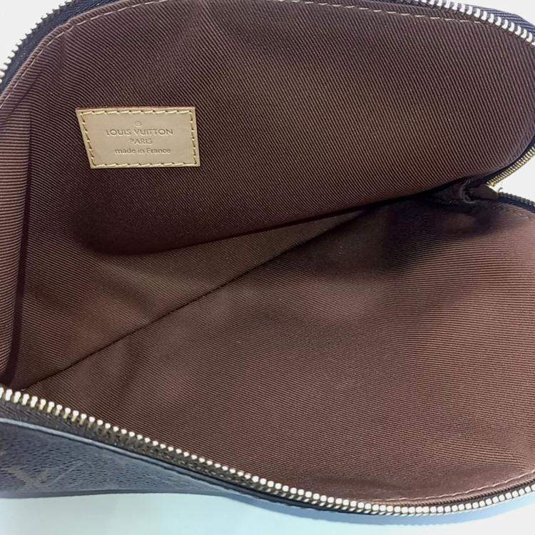 Pre Owned Louis Vuitton Brown Coated Canvas Monogram Etu Voyage PM