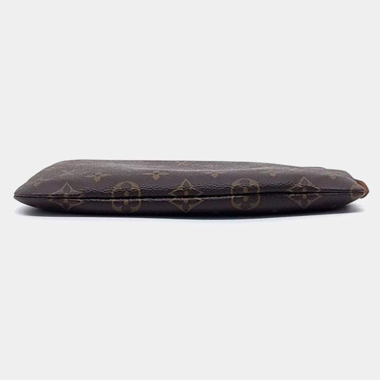Pre Owned Louis Vuitton Brown Coated Canvas Monogram Etu Voyage PM