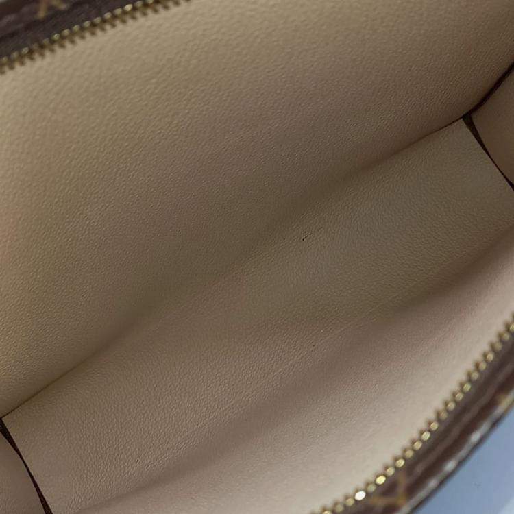 Pre Owned Louis Vuitton Brown Coated Canvas Monogram Pochette Toilette