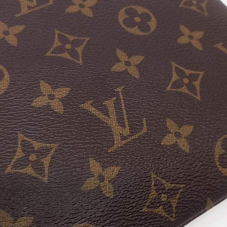 Pre Owned Louis Vuitton Brown Canvas Daily Clutch