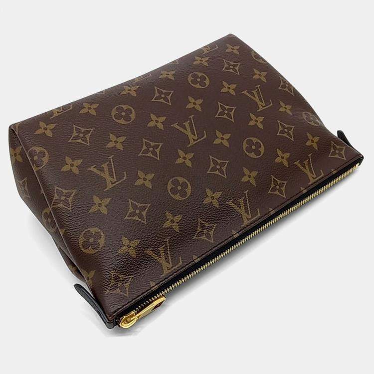 Pre Owned Louis Vuitton Black/Brown Canvas Monogram Pallas Beauty Case