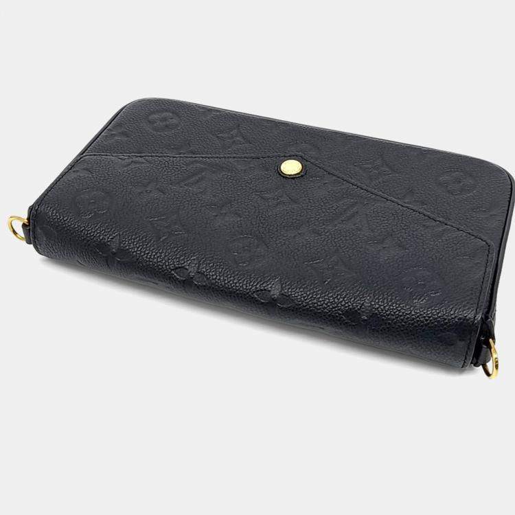 Pre Owned Louis Vuitton Black Leather Empreinte Pochette Felicie