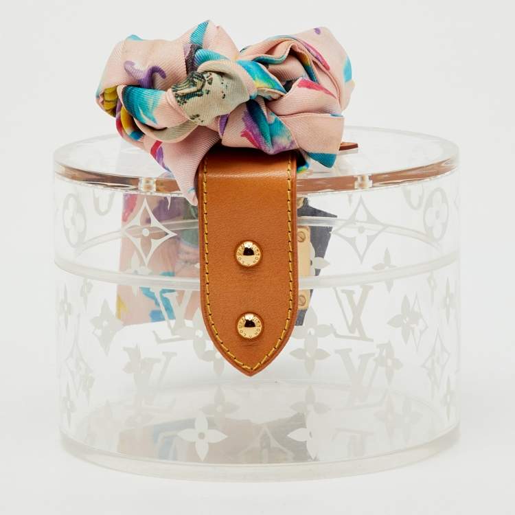 Pre Owned Louis Vuitton Transparent Acrylic Monogram Silk Box Scott