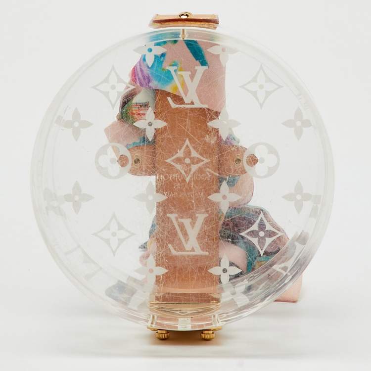 Pre Owned Louis Vuitton Transparent Acrylic Monogram Silk Box Scott