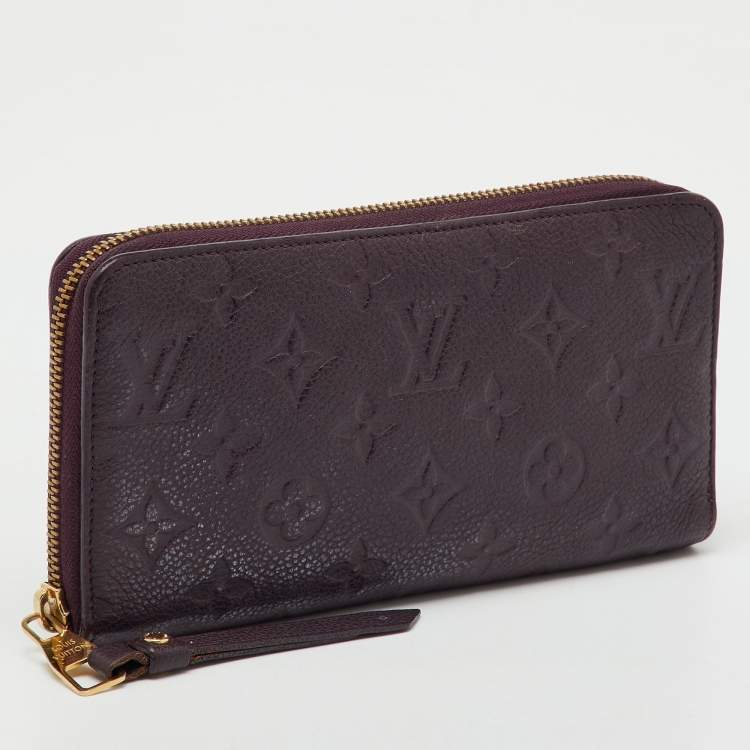 Pre Owned Louis Vuitton Aube Monogram Empreinte Leather Zippy Wallet