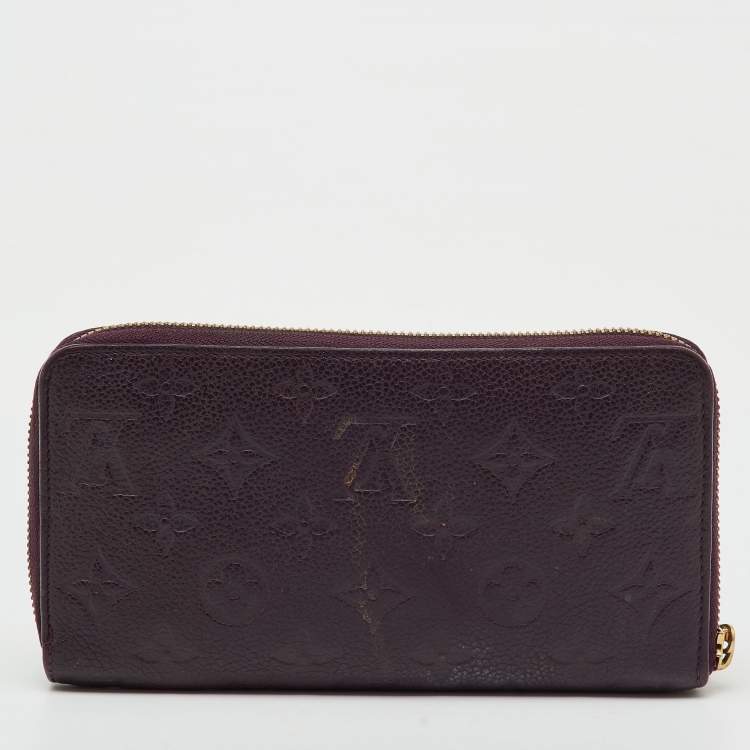 Pre Owned Louis Vuitton Aube Monogram Empreinte Leather Zippy Wallet