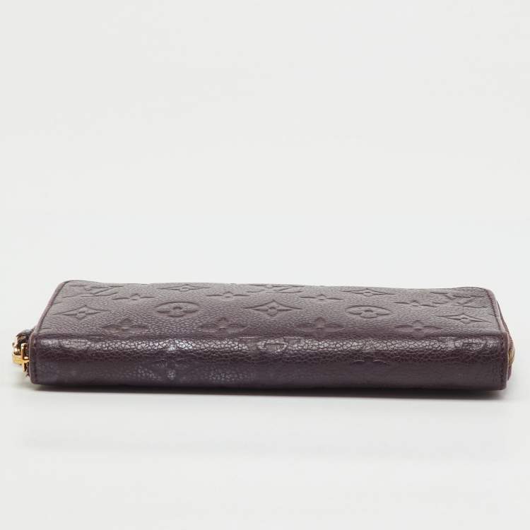 Pre Owned Louis Vuitton Aube Monogram Empreinte Leather Zippy Wallet