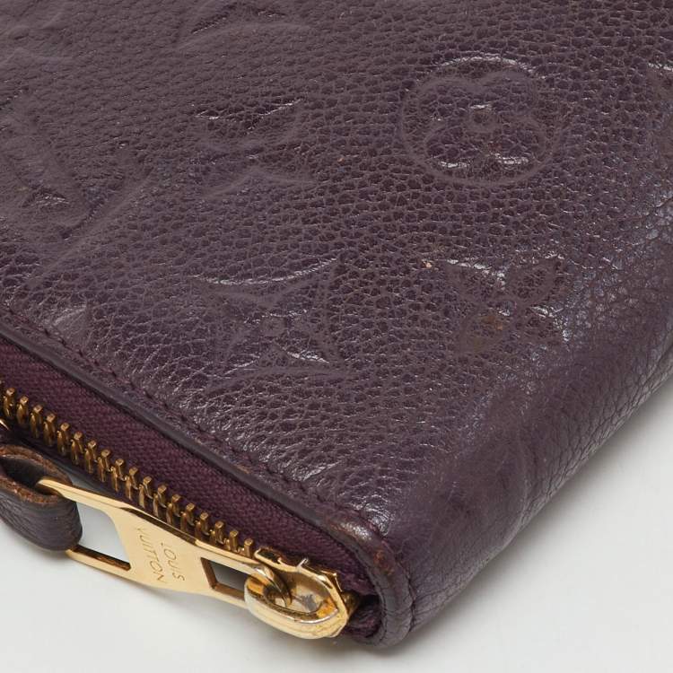 Pre Owned Louis Vuitton Aube Monogram Empreinte Leather Zippy Wallet