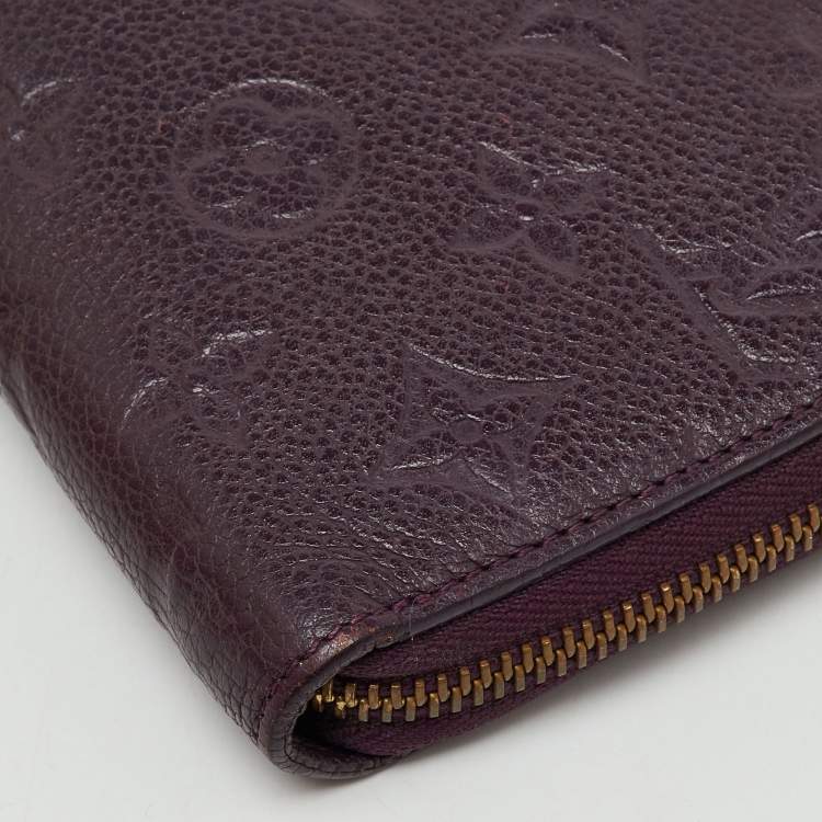 Pre Owned Louis Vuitton Aube Monogram Empreinte Leather Zippy Wallet