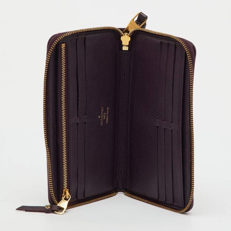 Pre Owned Louis Vuitton Aube Monogram Empreinte Leather Zippy Wallet