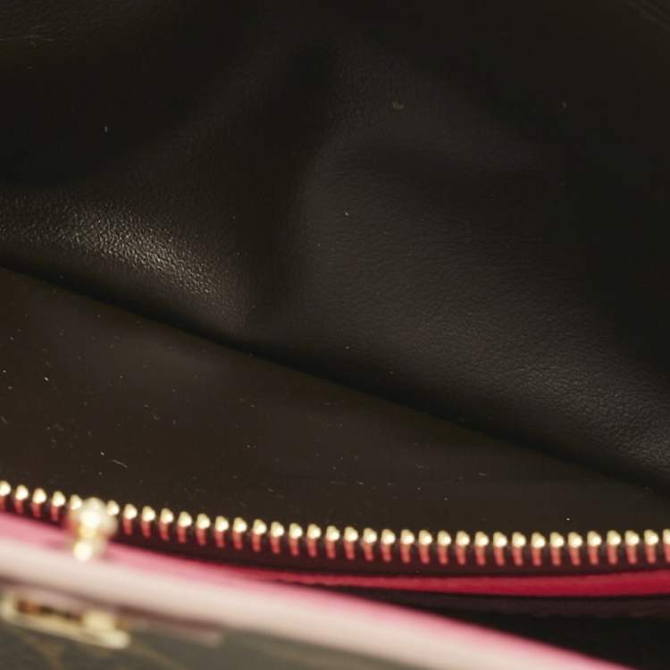 Pre Owned Louis Vuitton Fuchsia Monogram Canvas Bloom Flower Emilie Wallet