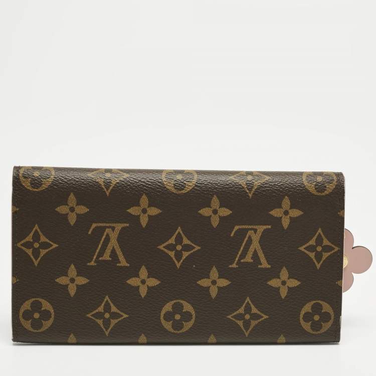 Pre Owned Louis Vuitton Fuchsia Monogram Canvas Bloom Flower Emilie Wallet