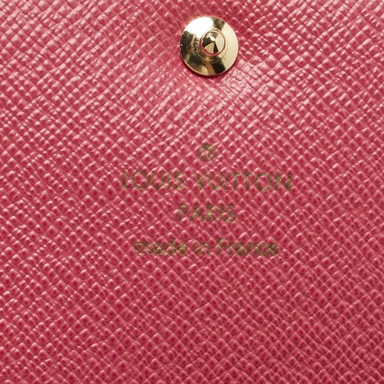 Pre Owned Louis Vuitton Fuchsia Monogram Canvas Bloom Flower Emilie Wallet
