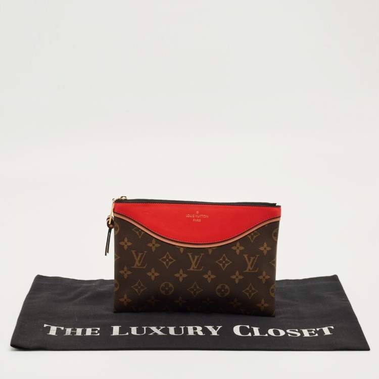 Pre Owned Louis Vuitton Cerise Monogram Canvas and Leather Tuileries Pochette