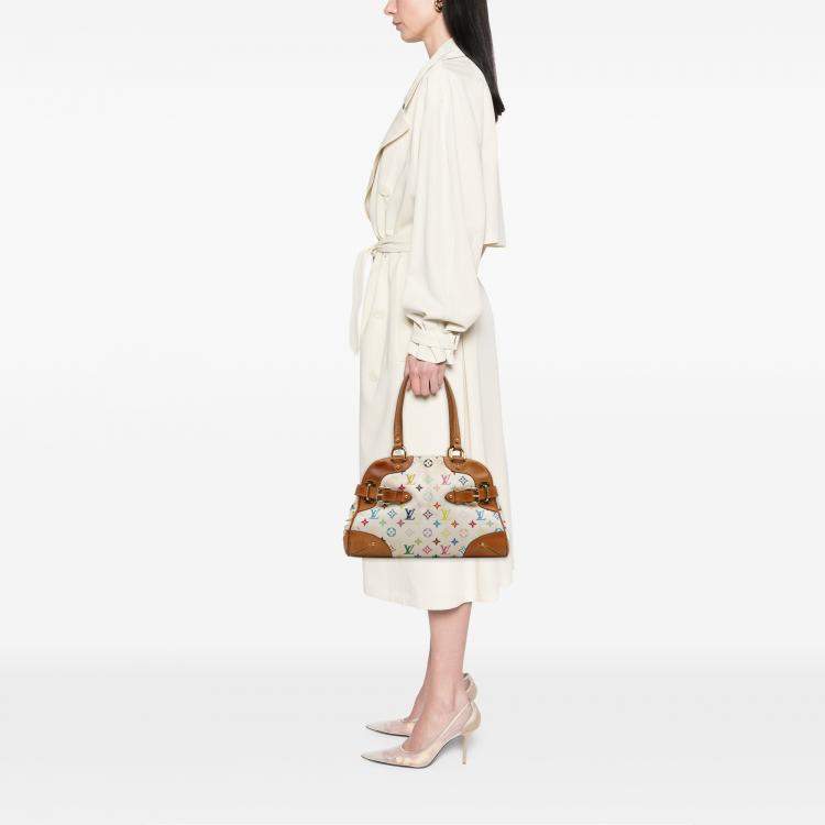 Pre Owned Louis Vuitton Multicolor White Monogram Multicolore Claudia