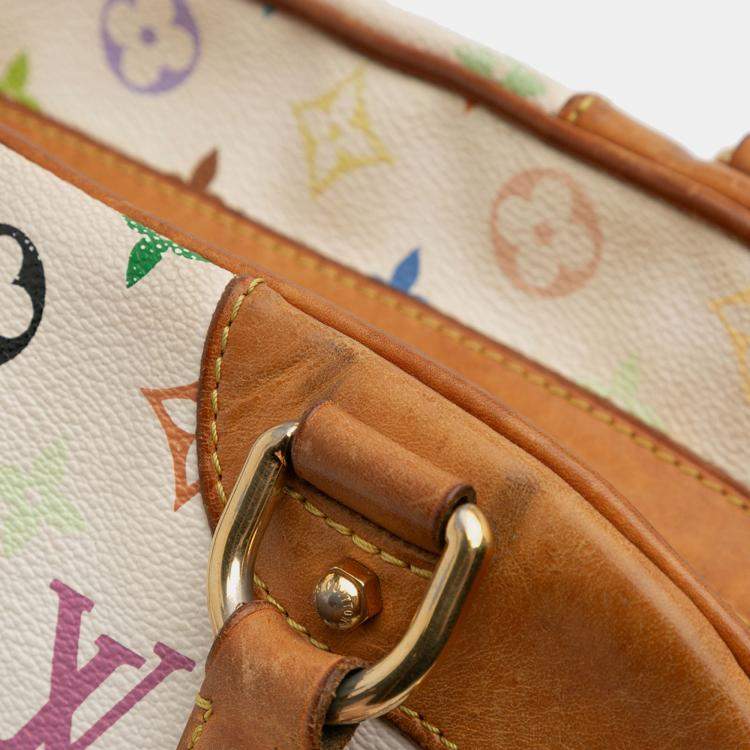 Pre Owned Louis Vuitton Multicolor White Monogram Multicolore Claudia