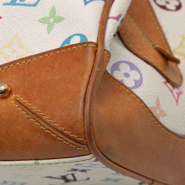 Pre Owned Louis Vuitton Multicolor White Monogram Multicolore Claudia