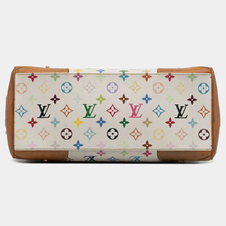 Pre Owned Louis Vuitton Multicolor White Monogram Multicolore Claudia