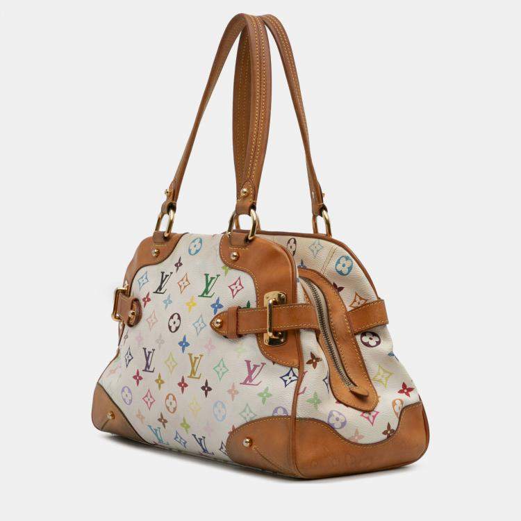 Pre Owned Louis Vuitton Multicolor White Monogram Multicolore Claudia