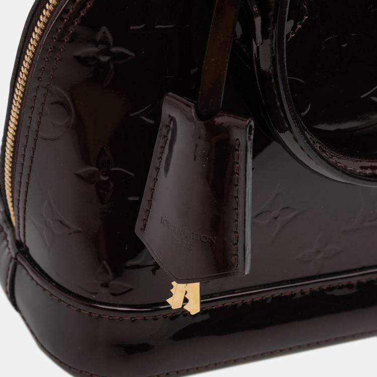 Pre Owned Louis Vuitton Purple Monogram Vernis Alma BB