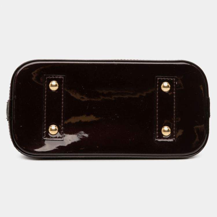 Pre Owned Louis Vuitton Purple Monogram Vernis Alma BB