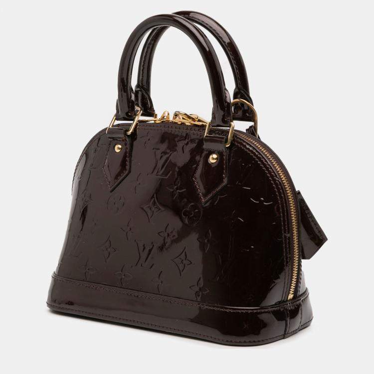 Pre Owned Louis Vuitton Purple Monogram Vernis Alma BB