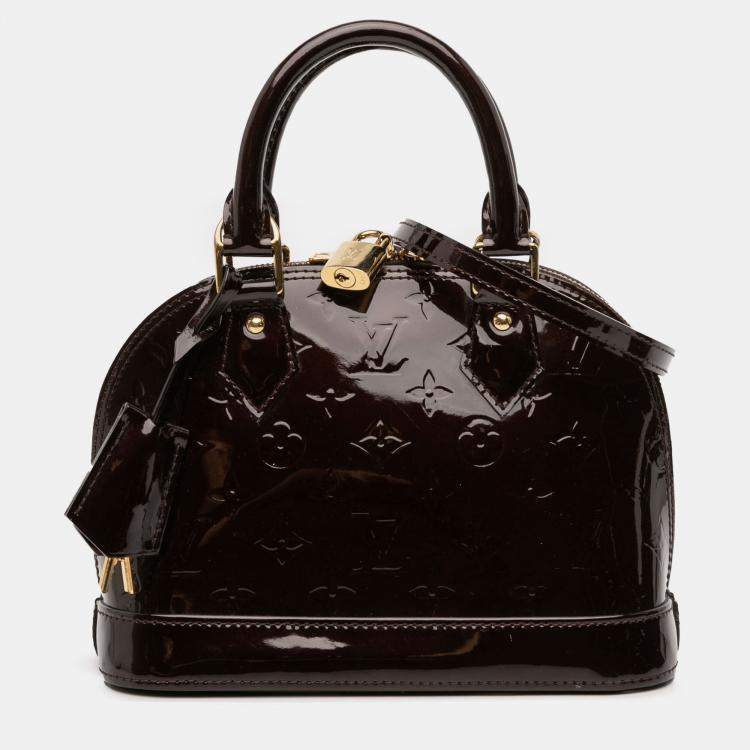 Pre Owned Louis Vuitton Purple Monogram Vernis Alma BB