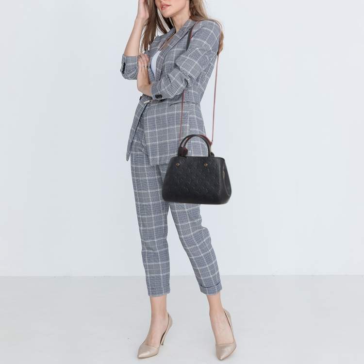 Pre Owned Louis Vuitton Marine Rogue Monogram Empreinte Leather Montaigne BB Bag